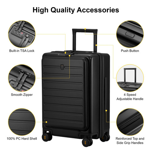 Level8 Carry -on Luggage Con Compartimento, Una Maleta De De