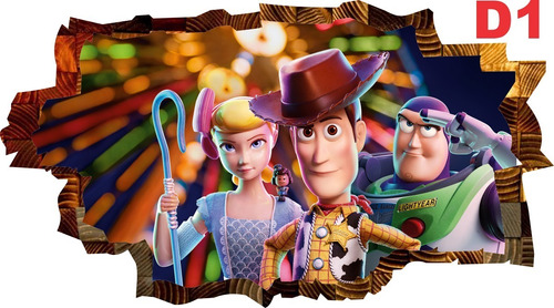 3d Adhesivo Decorativo Laminado, Toy Story , Medida 135x74cm