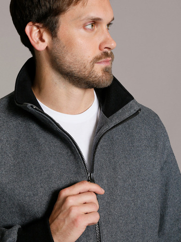 Chaqueta Wool Bomber Gris Calvin Klein