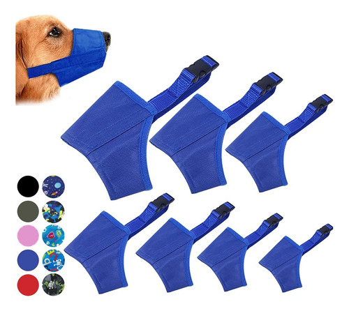 Bozales Para Perros Coppthinktu, 7 Piezas, Color Azul