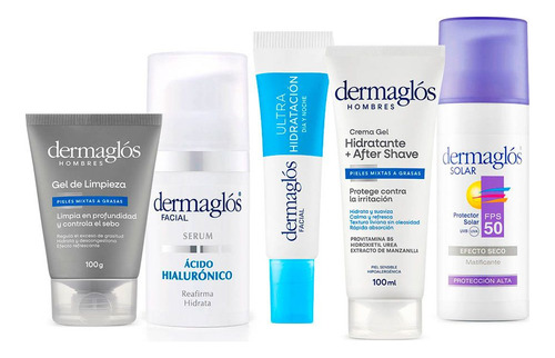 Dermaglós Rutina Facial Cuidado Completo Para Hombres