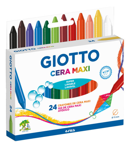 Giz De Cera Maxi 24 Cores Giotto