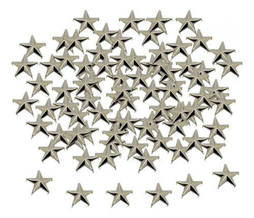 100 Unids Metal Cinco Puntas Estrella Remaches 1,5 Cm