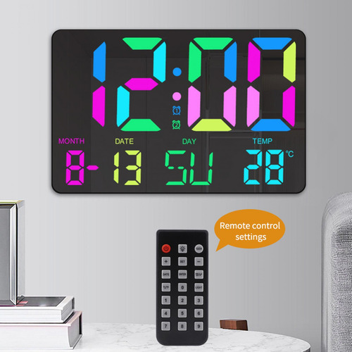 Reloj Despertador Reloj Digital Función De Concha Negra