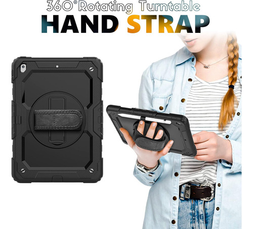Sibeitu iPad 9th Generation Case 2021 10.2 Pulgadas Con Prot