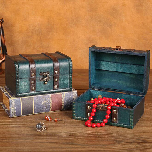 Caja De Joyería, Organizador De Cerradura De Hebilla Verde