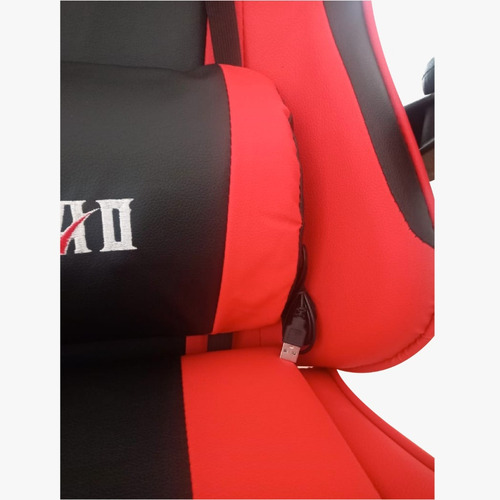 Imagen 7 de 7 de Silla Gamer Oficina Masaje Lumbar Reclinable Giratoria