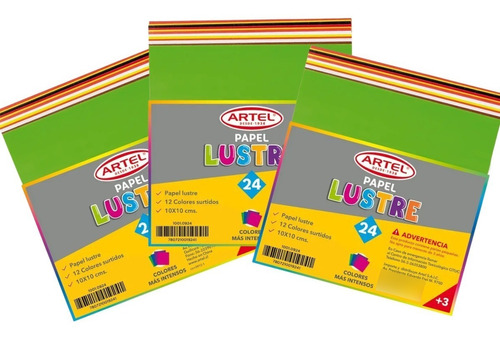 Sobre Papel Lustre Artel 3 Unidades - Ofieduc