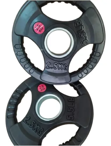 Par Discos Olimpicos Pesas Para Barra Agarradera Gym 2.5 Kg 690