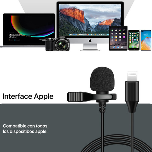 Micrófono Lightning Pechero Lavalier Solapa