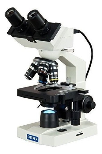 No. 1 In Top 8 Usb Microscope 2016 Omax 40x-2000x Digital Lab Led Binocular Compound Microscope With Built-in 1.3mp Camera And Double Layer Mechanical Stage