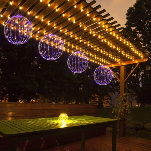 Esfera De Luces Led Navideñas, Bolas Navideñas Iluminadas Pa