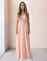 Comprar Moda Pasión Vestido Rosa Pastel Mujer Gasa Elegante Fiesta