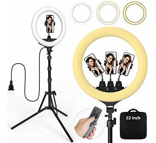 Anillo Luz 22 65 Led Ringlight Kit Soporte Tripode