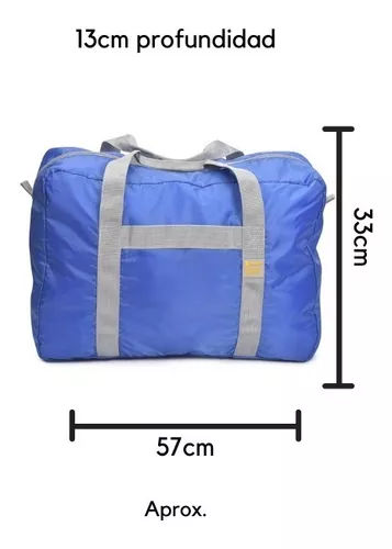 Bolso plegable viaje (azul) / Folding blue travel bag