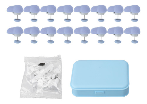 Edredón Azul Con Clips De Edredón De 16 Piezas Para Interior