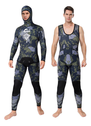 Owntop Traje De Neopreno De Camuflaje Para Hombre De Pesca .