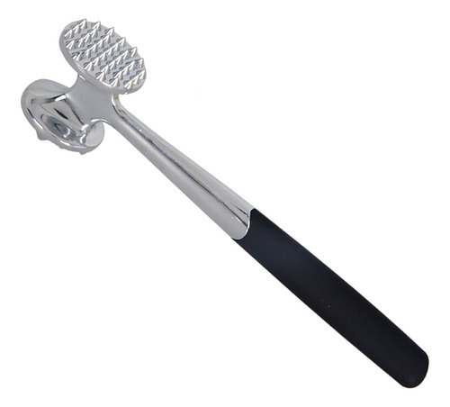 Martillo Ablandador De Carne De Acero Inoxidable De 22 Cm Color Plateado