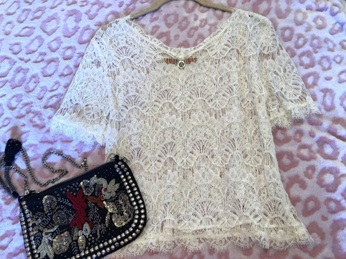Blusa Rapsodia Trabajada En Encaje Divina!t Ginebra Ksk