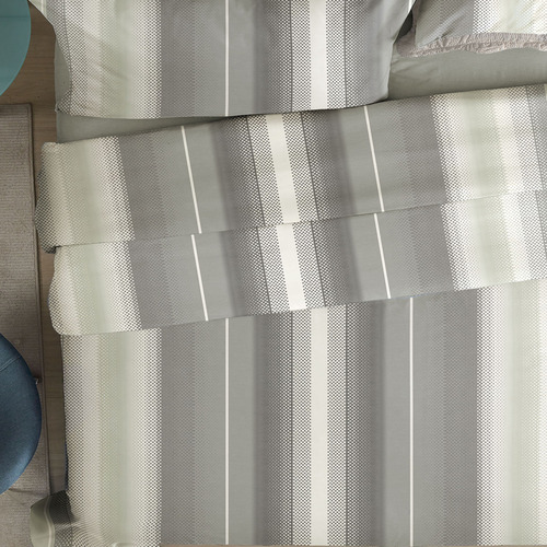 Jogo De Cama Queen Corttex Microtec 200 Fios Listra Verde