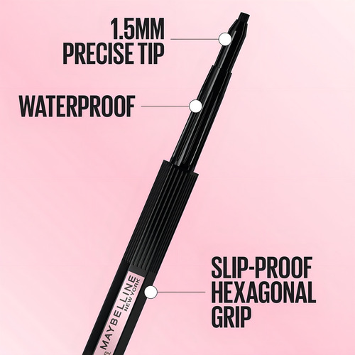 Delineador De Ojos Maybelline - Fácil Aplicación Café Oscuro Color 002 café oscuro Efecto Waterproof