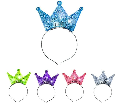 50 Coronas Luminosa Led Diadema Reina Princesa Envio Gratis