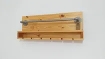 Comprar Bodega De Madera Y Hierro Con Soporte Para Seis Copas.