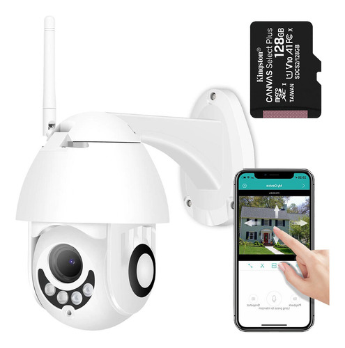 Camara Ip 1080p Fhd Conexion Wifi Ptz Domo 320° De Giro