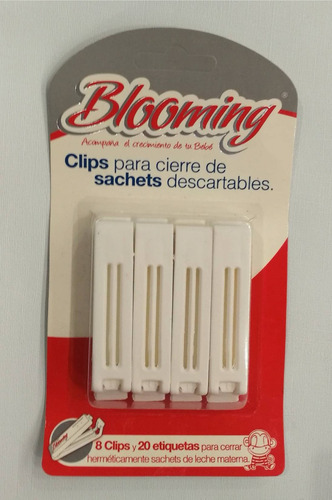 Clips Cierre Bolsas Leche Materna Blooming X 8u Palermo