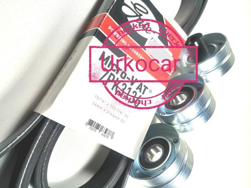 Imagen 2 de 2 de Kit Poleas Y Correa Polyv Ford Ranger 2.2 /3.2 Puma