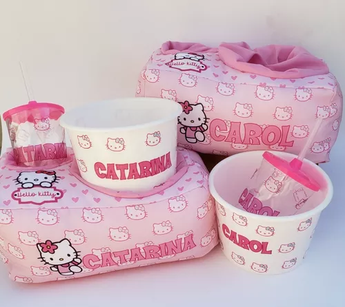 Hello kitty kit camiseta, almofada e máscara de dormir - Tônia  Personalizados