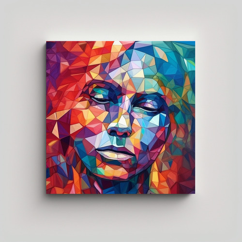 70x70cm Cuadro Acuarela Riqueza Visual Autistic Womans Mind