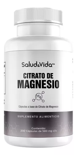 Cuidado Entretener considerado Citrato De Magnesio 500mg 200 Capsulas