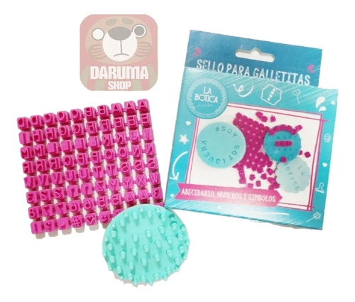 Imagen 3 de 6 de Sello Para Galletitas Letras Numeros Simbolo Reposteria BeLG