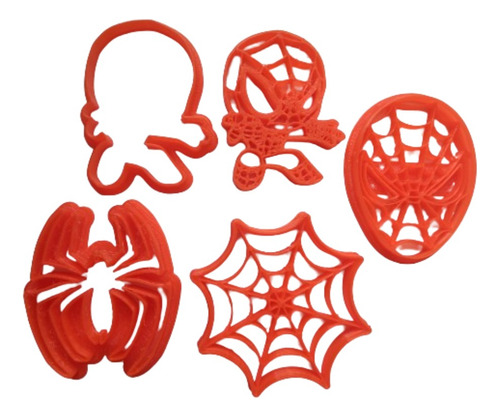 Cortantes Spiderman Hombre Araña Pack 5 Piezas Impresion 3d