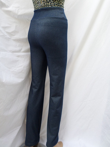 Imagen 5 de 10 de Pantalòn Recto Tipo Calza Tela Jean Elastizada