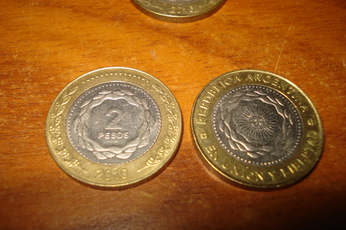 Moneda Argentina 2 Pesos 2016 (Usado)