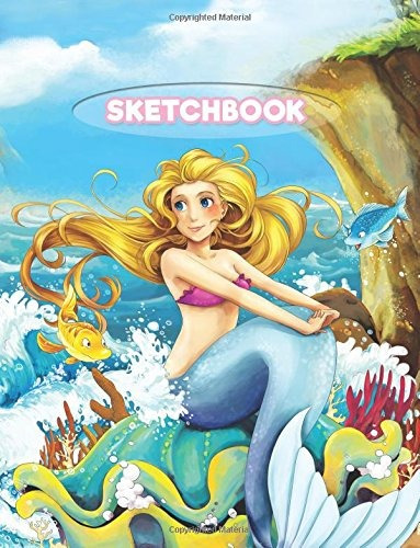 Sketchbook Anime Mermaid 120 Pages Of 85 X 11 Blank Paper Fo