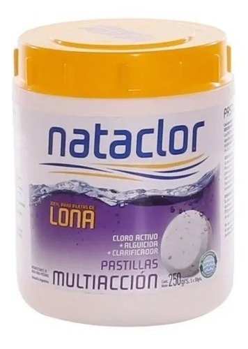 Pastillas Cloro Multiaccion Nataclor Pileta Lona 250g Dajdac