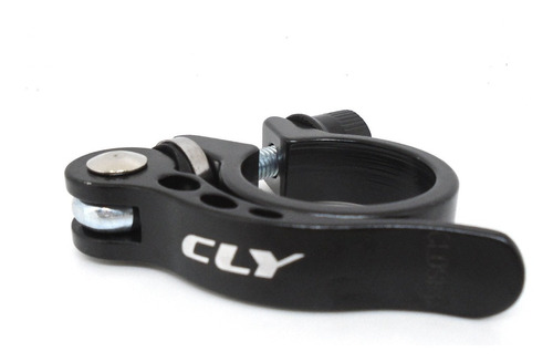 Abraçadeira De Selim Com Blocagem Cly Aluminio 34.9mm  Preta