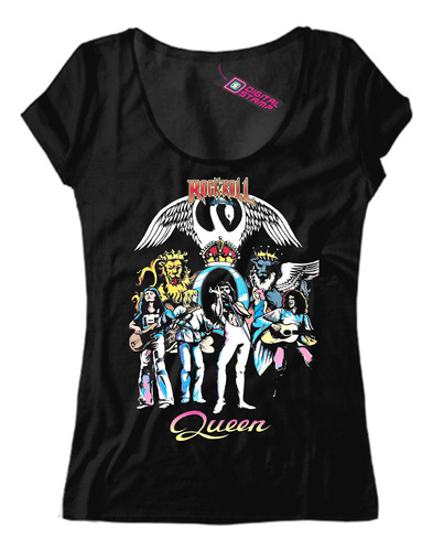 Remera Mujer Queen Rock And Roll Mb9 Dtg Premium