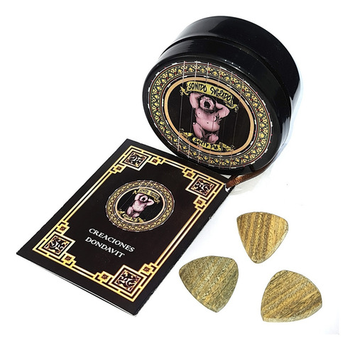 Set 3 Puas Guitarra Bajo Madera Palo Santo Premiun 400 Años Tamaño