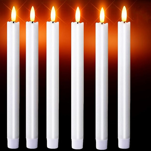 Velas Conicas Blancas Sin Con Temporizador De 6 Horas Velas