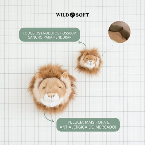 Cabeça De Pelúcia De Parede Wild & Soft Carneiro Anthony
