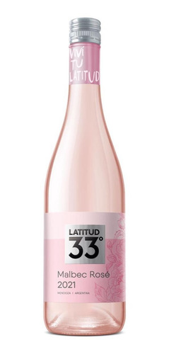 Vino Latitud 33 Malbec Rosé 750 Ml Oferta Fullescabio