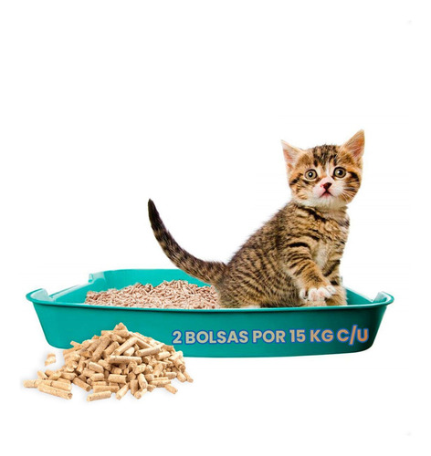 Sanitario De Madera Para Gato Tipo Pellet Certificado Kubo