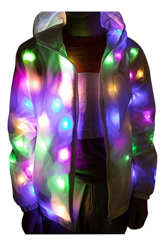 Chamarra Hombre Solid Hristmas Colorido Cárdigan Luces Led 0