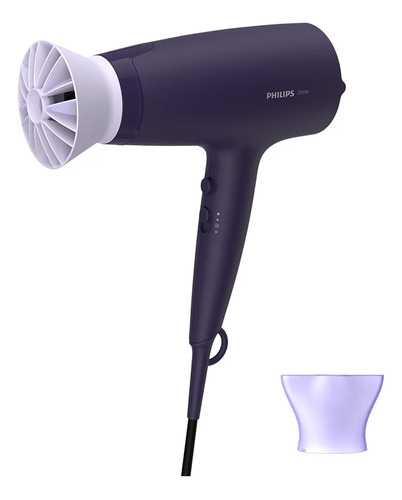 Secadora De Cabello Philips 2100 W Y 6 Velocidades Bhd340_10 Color Violeta Oscuro