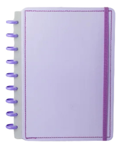 Caderno Universitário Disco Grande Diskô Sistema Inteligente Cor Lilás