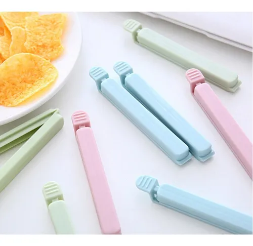 Clips Para Sellar Cerrar Bolsas Comida Ganchos Pinzas X 10